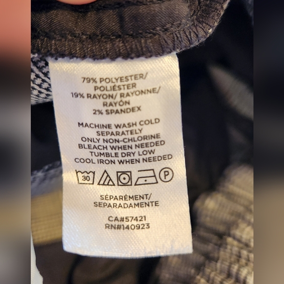 LOFT Houndstooth Plaid Pull On Pants Dress Pants Size XS - Picture 9 of 9